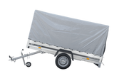 GARDEN TRAILER 264 KIPP MIT STÜTZRAD, H1100-HOCHSPRIEGEL UND GRAUER PLANE-Neu