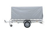 GARDEN TRAILER 264 KIPP MIT STÜTZRAD, H1100-HOCHSPRIEGEL UND GRAUER PLANE-Neu