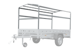 Zweiachsanhänger 264×150 UNITRAILER GARDEN 265/2 KIPP mit Rahmen H-1100 und blauer Plane-Neu