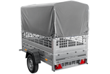 Kippanhänger Garden Trailer 200 KIPP 200×106 cm 750 kg mit Laubgitteraufsatz, Hochplane, Hochspriegel und Stützrad-Neu