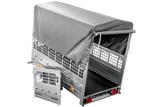 Kippanhänger Garden Trailer 200 KIPP 200×106 cm 750 kg mit Laubgitteraufsatz, Hochplane, Hochspriegel und Stützrad-Neu