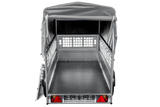 Kippanhänger Garden Trailer 200 KIPP 200×106 cm 750 kg mit Laubgitteraufsatz, Hochplane, Hochspriegel und Stützrad-Neu