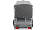 Kippanhänger Garden Trailer 200 KIPP 200×106 cm 750 kg mit Laubgitteraufsatz, Hochplane, Hochspriegel und Stützrad-Neu