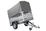 Kippanhänger Garden Trailer 200 KIPP 200×106 cm 750 kg mit Laubgitteraufsatz, Hochplane, Hochspriegel und Stützrad-Neu