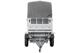 Kippanhänger Garden Trailer 200 KIPP 200×106 cm 750 kg mit Laubgitteraufsatz, Hochplane, Hochspriegel und Stützrad-Neu