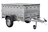 Kippbarer Pkw Anhänger GARDEN TRAILER 200 KIPP mit zusätzlichen Bordwänden, Stützrad und Flachplane-Neu