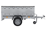 Kippbarer Pkw Anhänger GARDEN TRAILER 200 KIPP mit zusätzlichen Bordwänden, Stützrad und Flachplane-Neu