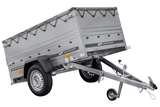 Kippbarer Pkw Anhänger GARDEN TRAILER 200 KIPP mit zusätzlichen Bordwänden, Stützrad und Flachplane-Neu