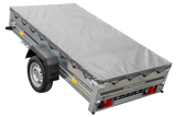 Kipper Pkw Anhänger Garden Trailer 230 KIPP [230 cm x 125 cm] mit Flachplane, Stützrad und Planenträger-Neu