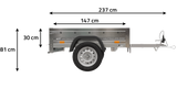 Kleiner Anhänger Garden Trailer 150 KIPP 150×106 cm 750kg-Neu