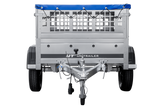Kompakter Anhänger Garden Trailer 150 KIPP 150×106 cm 750 kg mit Laubgitteraufsatz-Neu