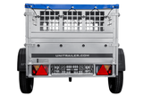 Kompakter Anhänger Garden Trailer 150 KIPP 150×106 cm 750 kg mit Laubgitteraufsatz-Neu