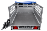 Kompakter Anhänger Garden Trailer 150 KIPP 150×106 cm 750 kg mit Laubgitteraufsatz-Neu