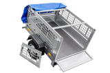 Kompakter Anhänger Garden Trailer 150 KIPP 150×106 cm 750 kg mit Laubgitteraufsatz-Neu