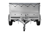 Leichtanhänger auf Blattfedern 200×125 UNITRAILER GARDEN 201/R KIPP mit BIS-Seiten, H-0-Rahmen und grauer Plane-Neu