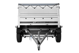 Leichtanhänger auf Blattfedern 200×125 UNITRAILER GARDEN 201/R KIPP mit BIS-Seiten, H-0-Rahmen und grauer Plane-Neu