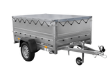 Leichtanhänger auf Blattfedern 200×125 UNITRAILER GARDEN 201/R KIPP mit BIS-Seiten, H-0-Rahmen und grauer Plane-Neu
