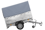 Leichtanhänger auf Blattfedern 200×125 UNITRAILER GARDEN 201/R KIPP mit BIS-Seiten, H-800-Rahmen und grauer Plane-Neu