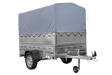 Leichtanhänger auf Blattfedern 200×125 UNITRAILER GARDEN 201/R KIPP mit BIS-Seiten, H-800-Rahmen und grauer Plane-Neu
