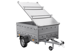 Leichtanhänger auf Federn 200×125 UNITRAILER GARDEN 201/R KIPP mit BIS-Seiten und Aluminiumabdeckung-Neu