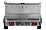 Leichtanhänger auf Federn 200×125 UNITRAILER GARDEN 201/R KIPP mit BIS-Seiten und Aluminiumabdeckung-Neu