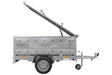 Leichtanhänger auf Federn 200×125 UNITRAILER GARDEN 201/R KIPP mit BIS-Seiten und Aluminiumabdeckung-Neu