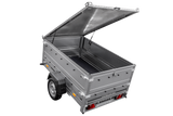 Leichtanhänger auf Federn 200×125 UNITRAILER GARDEN 201/R KIPP mit BIS-Seiten und Aluminiumabdeckung-Neu