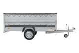 Leichter Anhänger 264×125 UNITRAILER FORCE 264 KIPP mit BIS-Seitenwänden, H-0-Rahmen und grauer Plane-Neu