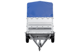 Leichter Anhänger auf Blattfedern 264×125 UNITRAILER FORCE 264/R KIPP mit BIS-Seitenwänden, H-800-Rahmen und blauer Plane-Neu
