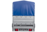 Leichter Anhänger auf Blattfedern 264×125 UNITRAILER FORCE 264/R KIPP mit BIS-Seitenwänden, H-800-Rahmen und blauer Plane-Neu