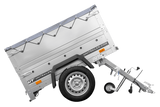Neu Anhänger GARDEN TRAILER 150 KIPP mit zusätzlichen Bordwänden, Stützrad und Flachplane-Neu