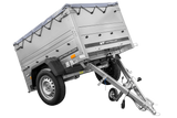 Neu Anhänger GARDEN TRAILER 150 KIPP mit zusätzlichen Bordwänden, Stützrad und Flachplane-Neu