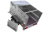 Neu Anhänger GARDEN TRAILER 150 KIPP mit zusätzlichen Bordwänden, Stützrad und Flachplane-Neu