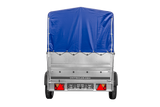PKW-Anhänger 230×125 UNITRAILER GARDEN 230 FD mit BIS-Bordwänden, H-800-Gestell und blauer Plane-Neu