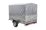 PKW-Anhänger 230×125 UNITRAILER GARDEN 230 FD mit BIS-Seiten, H-800-Gestell und grauer Plane-Neu