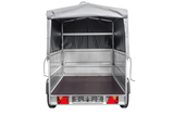 PKW-Anhänger 230×125 UNITRAILER GARDEN 230 FD mit BIS-Seiten, H-800-Gestell und grauer Plane-Neu