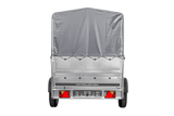 PKW-Anhänger 230×125 UNITRAILER GARDEN 230 FD mit BIS-Seiten, H-800-Gestell und grauer Plane-Neu