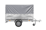 PKW-Anhänger 230×125 UNITRAILER GARDEN 230 FD mit BIS-Seiten, H-800-Gestell und grauer Plane-Neu