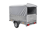 PKW-Anhänger 230×125 UNITRAILER GARDEN 230 FD mit BIS-Seiten, H-800-Gestell und grauer Plane-Neu