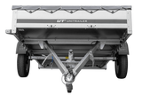 PKW Anhänger 264×150 UNITRAILER GARDEN 265 KIPP mit Flachplanenträger und grauer Plane-Neu