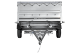 PKW-Anhänger 264×150 UNITRAILER GARDEN 265 KIPP mit zusätzlichen Bordwänden, H-0-Rahmen und grauer Plane-Neu