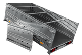 PKW-Anhänger 264×150 UNITRAILER GARDEN 265 KIPP mit zusätzlichen Bordwänden, H-0-Rahmen und grauer Plane-Neu