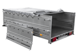 PKW-Anhänger 264×150 UNITRAILER GARDEN 265 KIPP mit zusätzlichen Bordwänden, H-0-Rahmen und grauer Plane-Neu