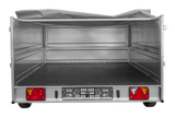 PKW-Anhänger 264×150 UNITRAILER GARDEN 265 KIPP mit zusätzlichen Bordwänden, H-0-Rahmen und grauer Plane-Neu