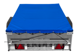 PKW Anhänger auf Blattfedern 200×125 UNITRAILER GARDEN 201/R KIPP mit H-0 Rahmen und blauer Plane-Neu