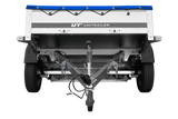 PKW Anhänger auf Blattfedern 200×125 UNITRAILER GARDEN 201/R KIPP mit H-0 Rahmen und blauer Plane-Neu