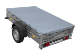 PKW-Anhänger auf Blattfedern 200×125 UNITRAILER GARDEN 201/R KIPP mit H-0 Rahmen und grauer Plane-Neu