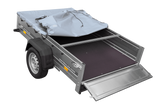 PKW-Anhänger auf Blattfedern 200×125 UNITRAILER GARDEN 201/R KIPP mit H-0 Rahmen und grauer Plane-Neu