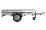 PKW-Anhänger auf Blattfedern 200×125 UNITRAILER GARDEN 201/R KIPP mit H-0 Rahmen und grauer Plane-Neu