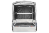 PKW-Anhänger auf Blattfedern 230×125 UNITRAILER GARDEN 230/R KIPP mit H-1100-Rahmen und grauer Plane-Neu